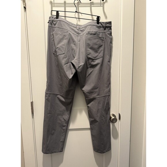 Lululemon Men’s ABC Classic Fit Pant Warpstreme LM5ADFS Grey 38”x 31” 5 Pocket - Picture 2 of 4